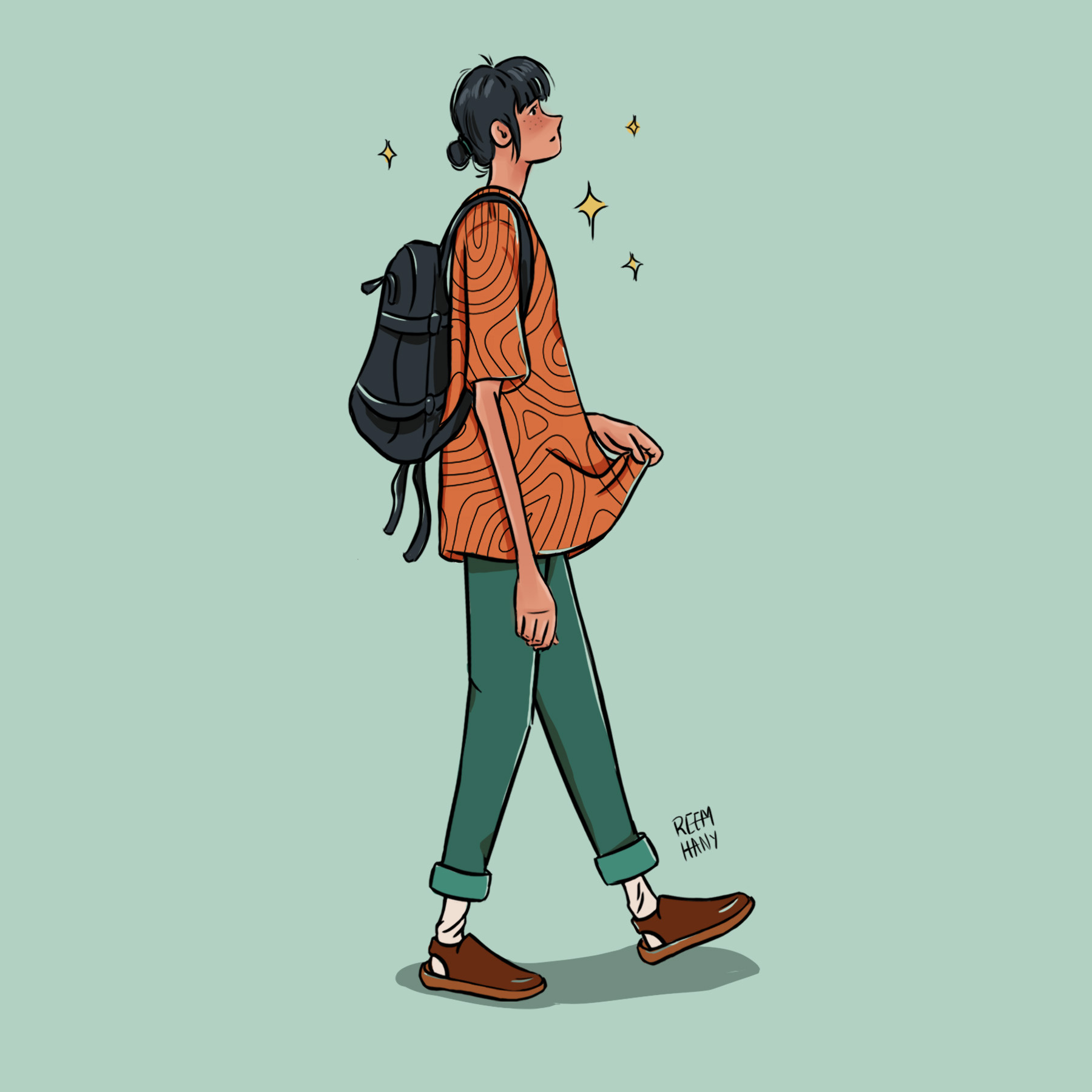 Hope anime art colorful concept digital painting drawing flat girl hair hope illustration lines motivation portrait profile style wacom