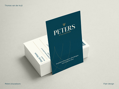Luxury Business Card Gold Green Design bespoke branding business card clean construction creative elegant exclusive high end identity luxury minimalistic plastering print professional sophisticated stationery stucco typography