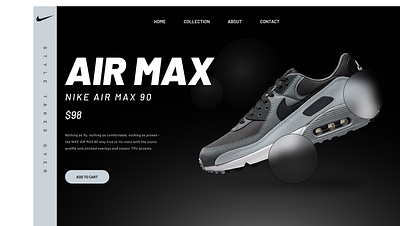 Nike Air Max design ui ux web