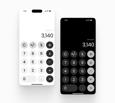 Daily UI 004 - Calculator app branding calculator daily daily ui dailyui ui uichallange uidesign user interface