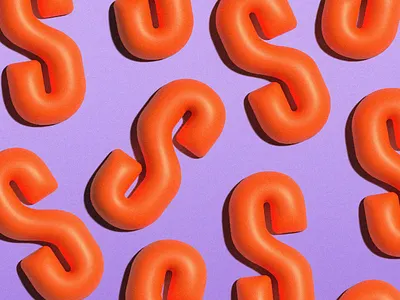 S 36 days of type 3d balloon grainy illustration s texture