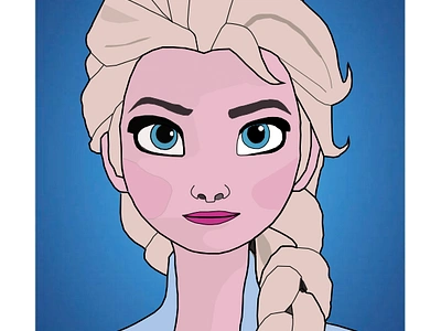 Elsa From Frozen Design using Adobe Illustrator animation graphic design illis illustration