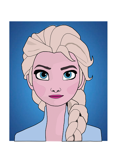 Elsa From Frozen Design using Adobe Illustrator animation graphic design illis illustration