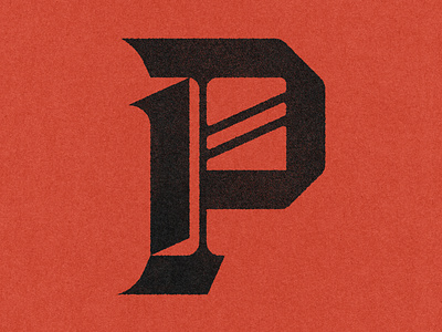 Letter P 36 days of type blackletter calligraphy distress letter p lettering newspaper newsprint press texture type typography