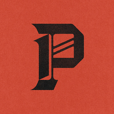 Letter P 36 days of type blackletter calligraphy distress letter p lettering newspaper newsprint press texture type typography