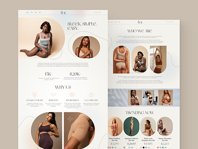 Women's underwear shop dribbble e-commerce landing page lingerie shop ui ux design underwear web website woman