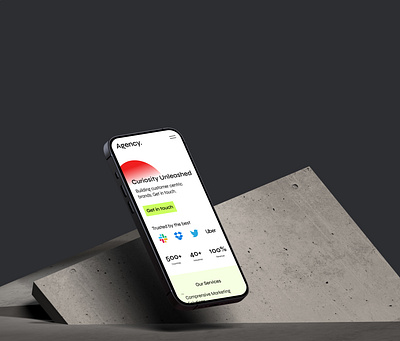 Marketing Agency Landing Page branding design illustration logo mobile product design ux