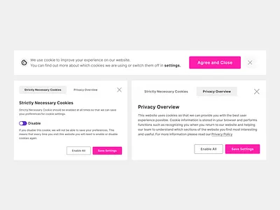 UI Component banner cards component cookie policy cookies design graphic design privacy overview saas product ui uiux web design