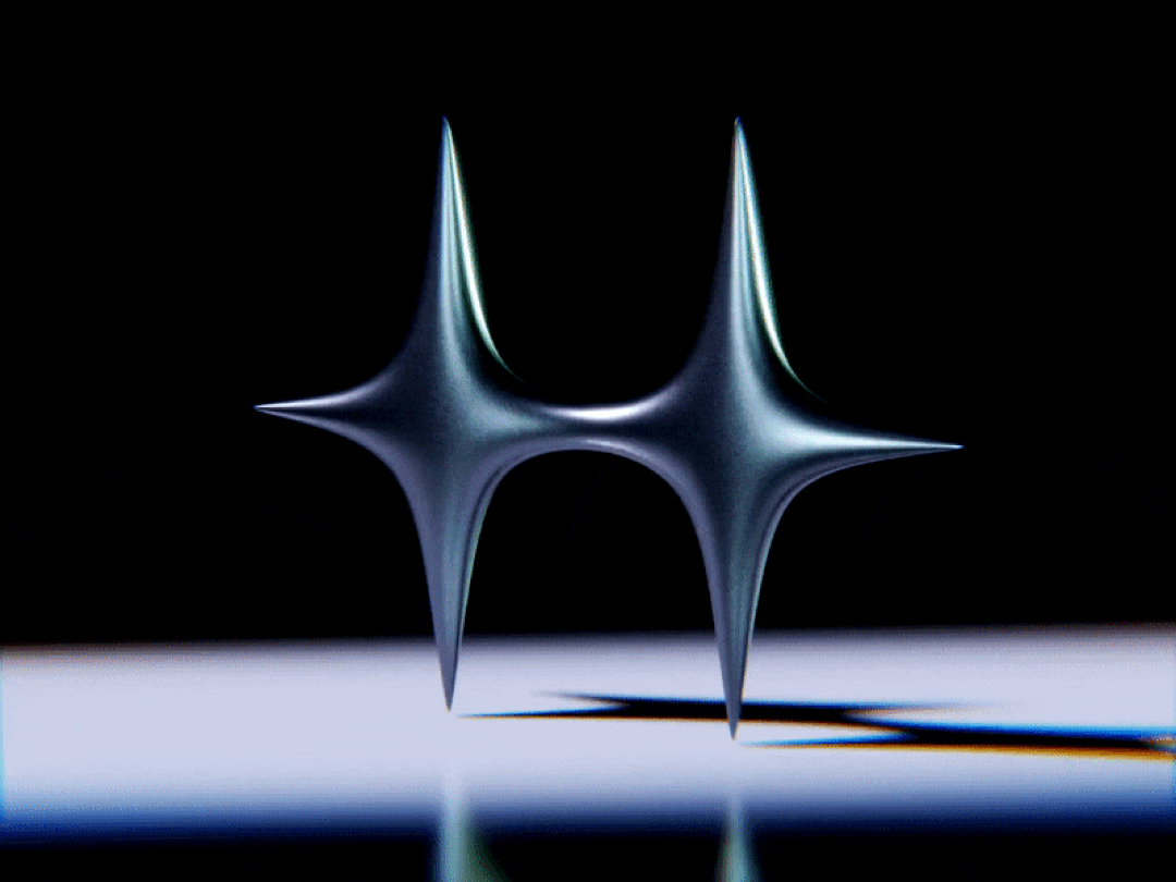 💎 3d animation branding chrome holographic iridescent logo motion