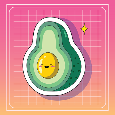Avocado dream avocado graphic design illustration kawaii
