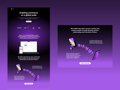 Landing for Fintech company desktop graphic design illustration landing ui webdesign website