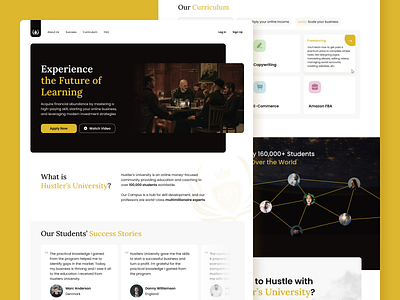 Hustler's University Website Redesign andrew tate campus hustler hustlers redesign revamp student study tate ui university ux website