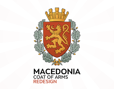 Macedonia // Coat of Arms Redesign coat of arms design heraldic heraldry illustration macedonia