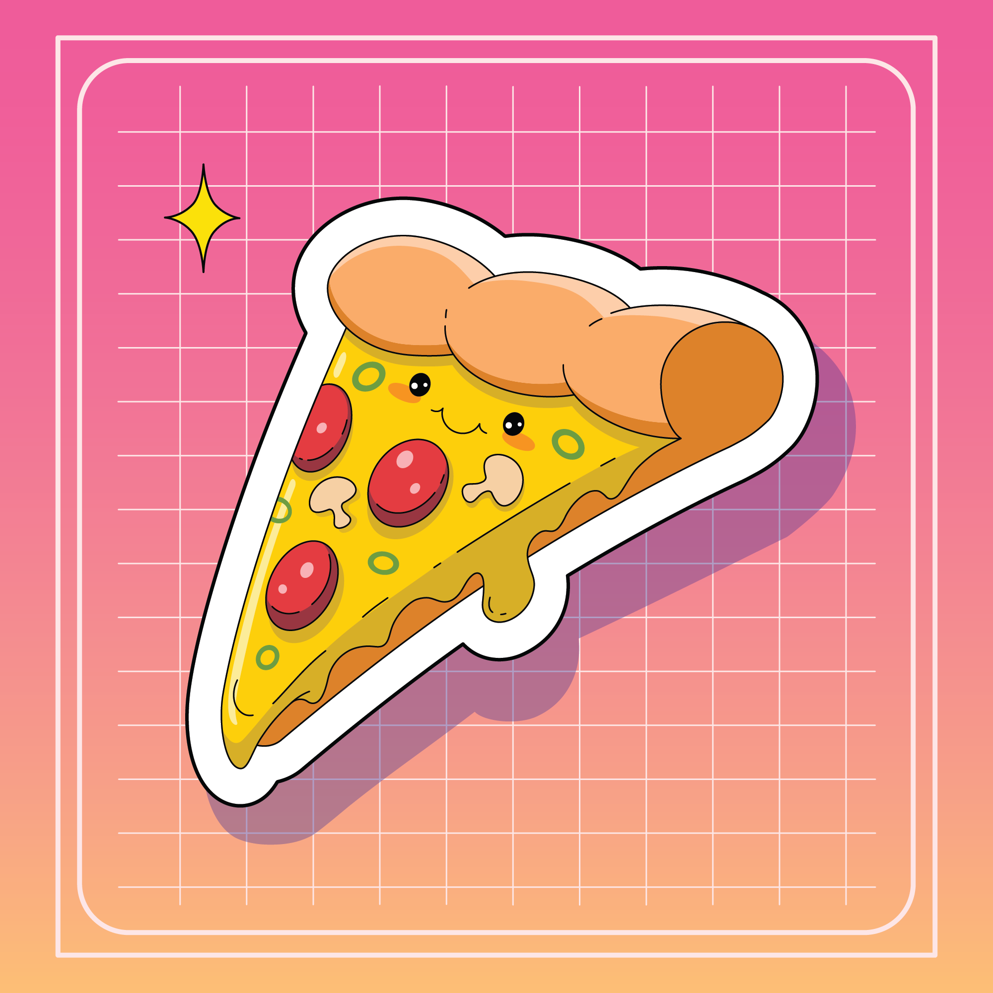 pizza kawaii - Desenho de clara54321 - Gartic