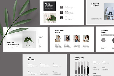 Minimal Presentation Template #2 app branding design graphic design illustration logo typography ui ux vector