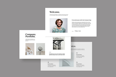 Minimal Presentation Template #4 app branding design graphic design illustration logo typography ui ux vector