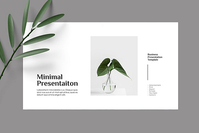 Minimal Presentation Template #5 app branding design graphic design illustration logo typography ui ux vector