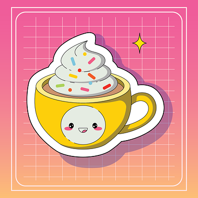 Cut Coffee coffee graphic design illustration kawaii sticker