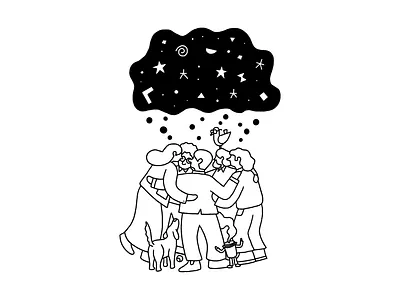 Collaboration within a team artist artists collaboration design drawing graphic design idea illustration illustration illustrator magic illustration whimsical witty illustration