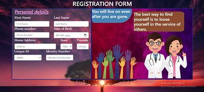 Registration form html css