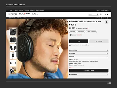 Product Page Design branding concept design dribbble shot figma headphones marketplace minimal design music product shop store ui uiux
