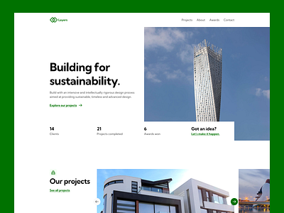 Build with Layers Website about us agency architecture contact us dailyuichallenge home page homepage landing landing page landingpage responsive web design ui uidesign ux webdesign website
