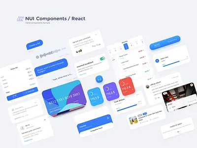 NUI React Components Library app app development branding coding design front end front end developement front end framework illustration logo mobile mobile ui react templates ui ui library