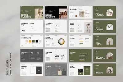 Brand Guideline Template #8 app branding design graphic design illustration logo typography ui ux vector