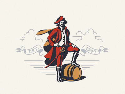 Unused Work branding captain illustration logo nautical sailor