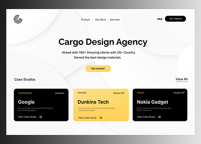 Cargo Design Agency - Landing page figma landing page ui ux webdesign website