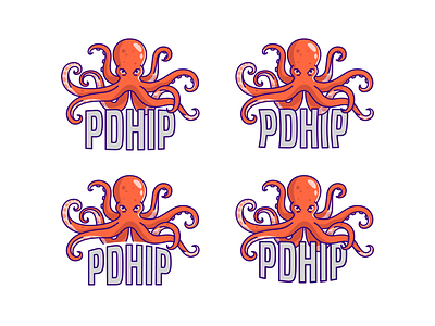 Octopus Logo Variations animal brand branding character drawing health illustration logo logotype octopus outline symbol type typography vector