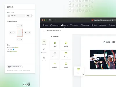 Email template builder – Layout setup builder email template figma marketing automation product design saas template builder