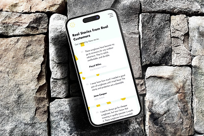 Testimonials Section - Mobile Responsive Design brand identity branding product design testimonials ui uiux