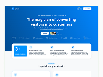 Landing page concept design carl nunag conversion design design designer figma landing page landing page designer portfolio ui ui design uicarl ux ux design web website