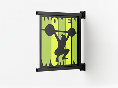 Locker Room Mockup bold branding design gendered gym illustration locker room mockup sign signage