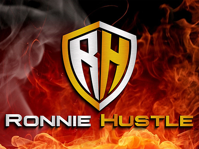 Ronnie Hustle (Unique 3D Logo Mockup Design) branding design graphic design illustration illustrator logo logo design vector