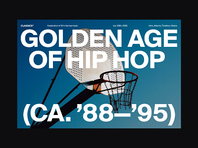 Old school hip hop 1 album clean design hero hip hop landing minimal music page type ui ux web