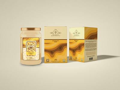 OPG Pčelarstvo Marinović Kremasti Med box packaging bee cream creamy design healthy honey jar label marketing mockup natural packaging product vector