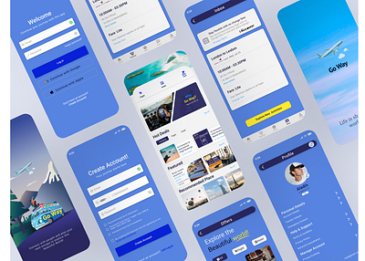 Flight Hotel Tour App Design- GoWay