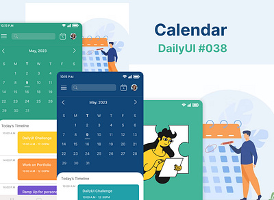 Calendar #DailyUI #038 calendar challenge dailyui design ui ux