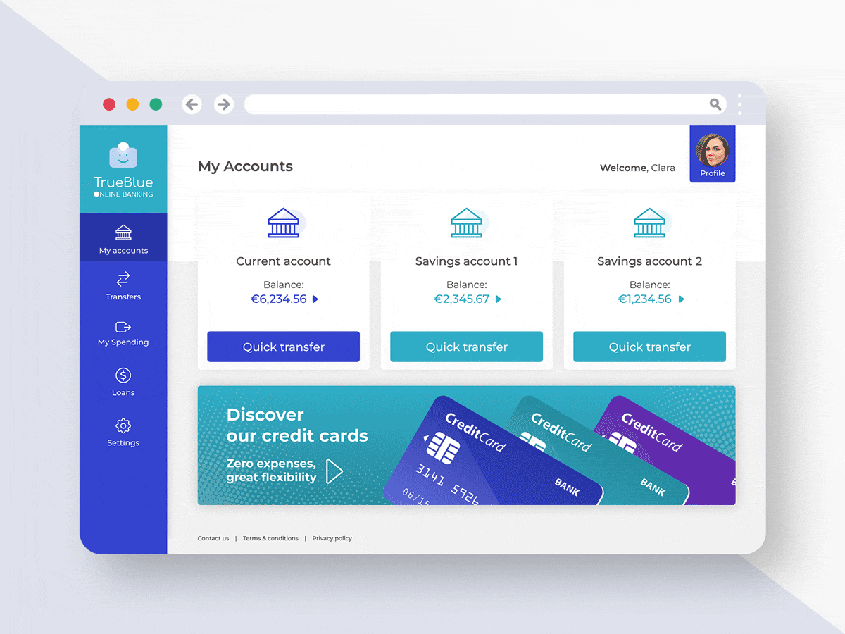 TrueBlue by Eva De Crescenzo on Dribbble