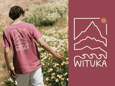 Mountain x Surf T-shirt Design branding design illustration landscape line art minimal mountain nature outdoors outdoorsy simple surf t shirt