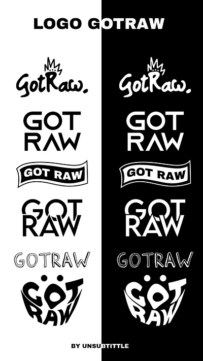 GOT RAW LOGO DESIGN branding design graphic design illustration logo typography