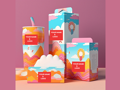 PACKAGING FOR ICE CREAM COMPANY design graphic design illustration ui ux