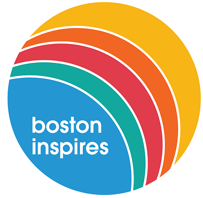 BOSTON INSPIRES LOGO branding circle colors design graphic design illustration logo typography vector