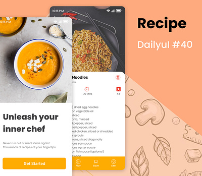 Recipe #DailyUI #040 challenge dailyui design recipe ui ux