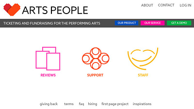 ARTS PEOPLE WEB PAGE branding color design graphic design illustration logo typography ux vector website website design