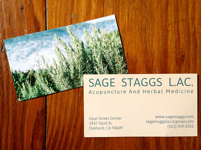 SAGE STAGGS BUSINESS CARD