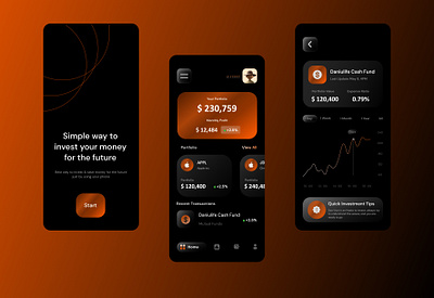 Mobile Investment App mobile app ui ui design