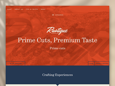Rustique Steakhouse website design version 2.0 agency branding minimal redesign steakhouse typography web web design webdesign website website design